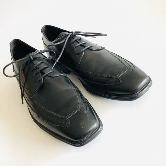 Rockport Black Leather Square Toe Oxfords - Picture 4 of 12
